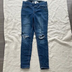 Old Navy Dark Blue Distressed Skinny Jeans